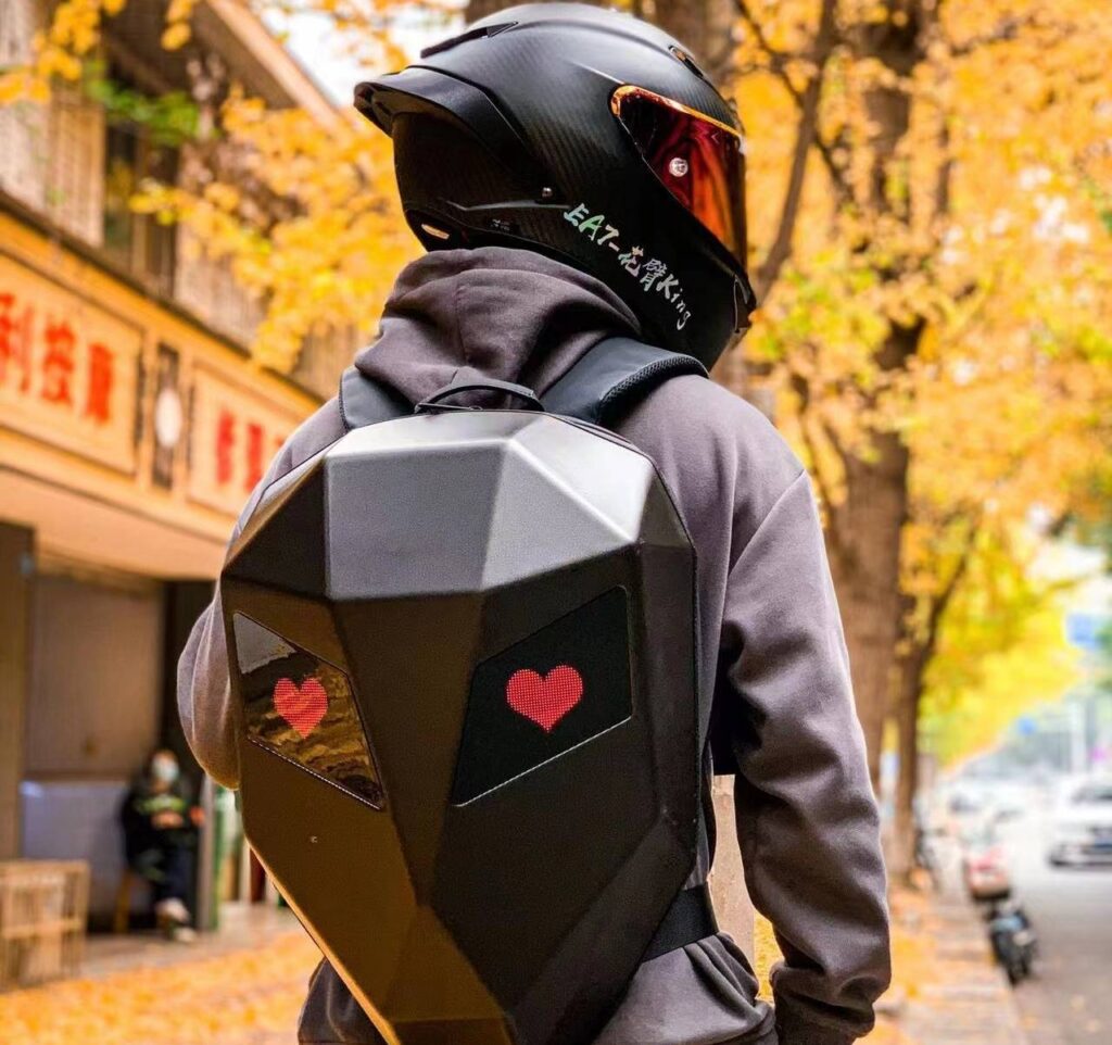 Mochila para Motociclista com LED Inteligente